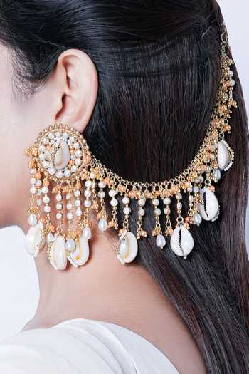Vaidaan Aadarshini Seashell Earchain Earrings 