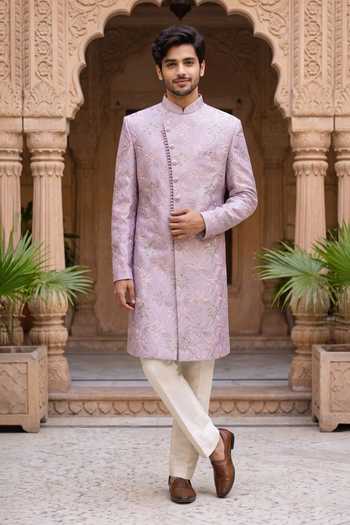 Arihant Rai Sinha Art Silk Sherwani & Pant Set 