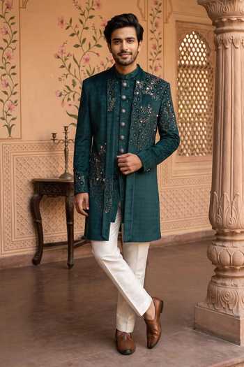 Arihant Rai Sinha Embroidered Sherwani Set 