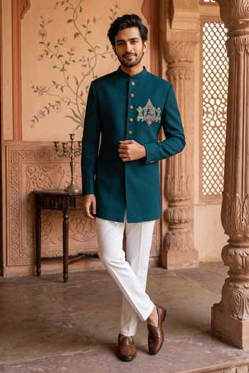 Arihant Rai Sinha Embroidered Sherwani & Pant Set 