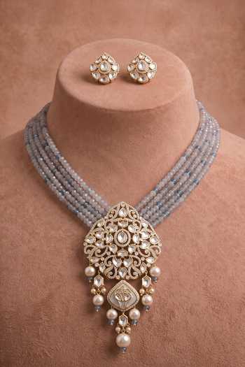 Joules By Radhika Averisha Embellished Long Necklace Set