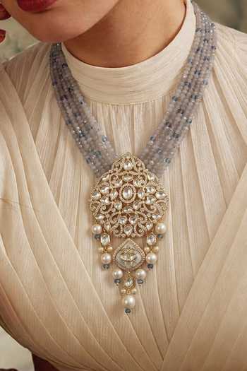Joules By Radhika Averisha Embellished Long Necklace Set