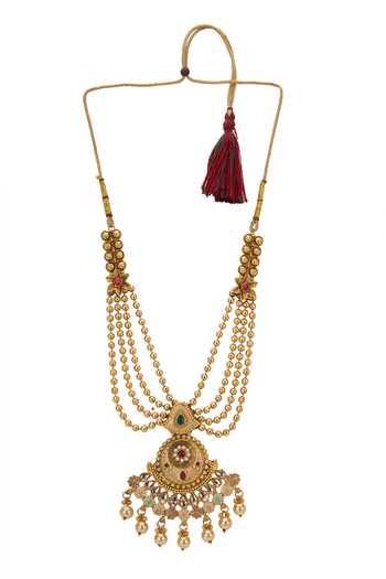 Buy Nazaakat By Samara Singh Gold Plated Layered Embellished Necklace Set Online at Aza Fashions Buy_Nazaakat By Samara Singh_Gold Plated Layered Embellished Necklace Set _Online_at_Aza_Fashions