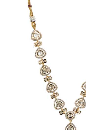 Nazaakat By Samara Singh Gold Plated Stone Embellished Pendant Necklace Set Online at Aza Fashions Nazaakat By Samara Singh_Gold Plated Stone Embellished Pendant Necklace Set _Online_at_Aza_Fashions