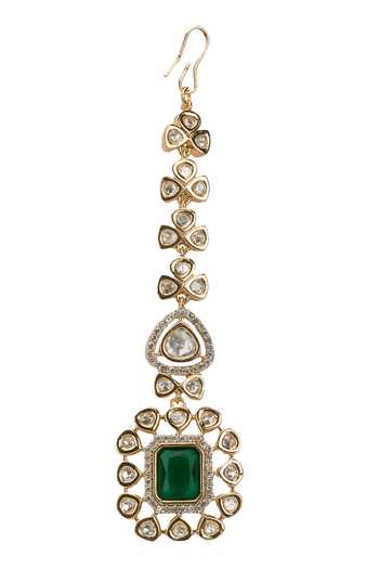 Buy Nazaakat By Samara Singh Gold Plated Stone Drop Pendant Necklace Set Buy_Nazaakat By Samara Singh_Gold Plated Stone Drop Pendant Necklace Set