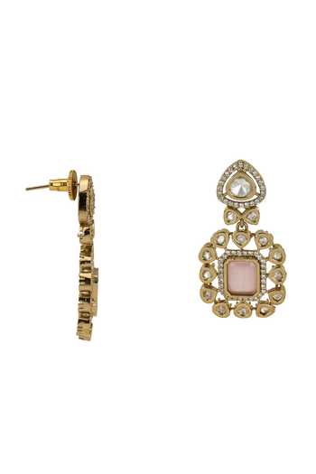 Nazaakat By Samara Singh Pink Pastel Pendant Drop Necklace Set Online at Aza Fashions Nazaakat By Samara Singh_Pink Pastel Pendant Drop Necklace Set _Online_at_Aza_Fashions