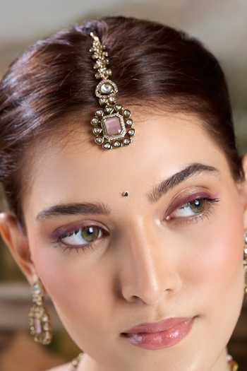Buy Nazaakat By Samara Singh Pink Pastel Pendant Drop Necklace Set Online at Aza Fashions Buy_Nazaakat By Samara Singh_Pink Pastel Pendant Drop Necklace Set _Online_at_Aza_Fashions