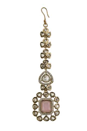Buy Nazaakat By Samara Singh Pink Pastel Pendant Drop Necklace Set Buy_Nazaakat By Samara Singh_Pink Pastel Pendant Drop Necklace Set