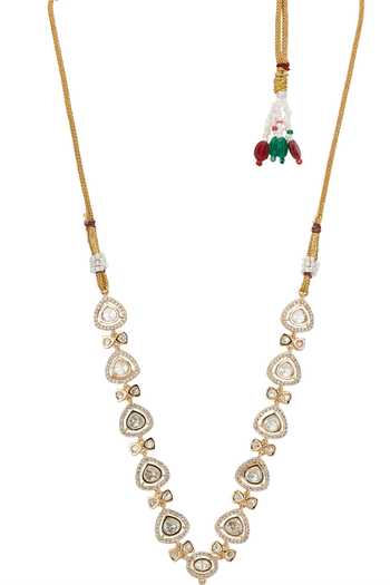 Buy Nazaakat By Samara Singh Gold Plated Clear Stone Pendant Necklace Set Online at Aza Fashions Buy_Nazaakat By Samara Singh_Gold Plated Clear Stone Pendant Necklace Set _Online_at_Aza_Fashions