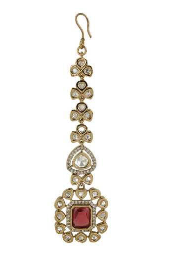 Buy Nazaakat By Samara Singh Gold Plated Pendant Drop Necklace Set Buy_Nazaakat By Samara Singh_Gold Plated Pendant Drop Necklace Set