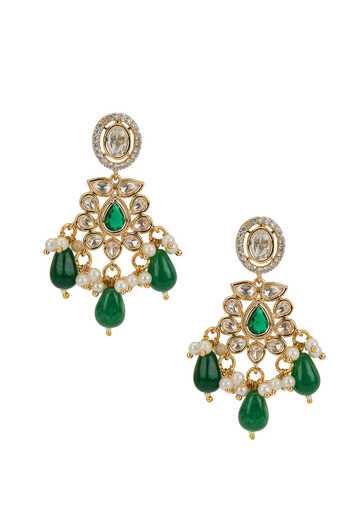 Buy Nazaakat By Samara Singh Gold Plated Floral Stone Drop Embellished Necklace Set Online at Aza Fashions Buy_Nazaakat By Samara Singh_Gold Plated Floral Stone Drop Embellished Necklace Set _Online_at_Aza_Fashions