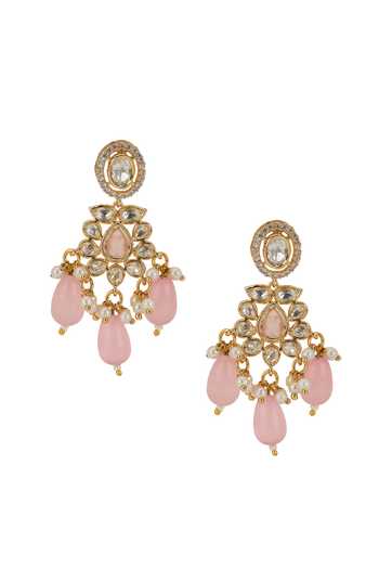Nazaakat By Samara Singh Gold Plated Pastel Stone Drop Embellished Necklace Set Online at Aza Fashions Nazaakat By Samara Singh_Gold Plated Pastel Stone Drop Embellished Necklace Set _Online_at_Aza_Fashions