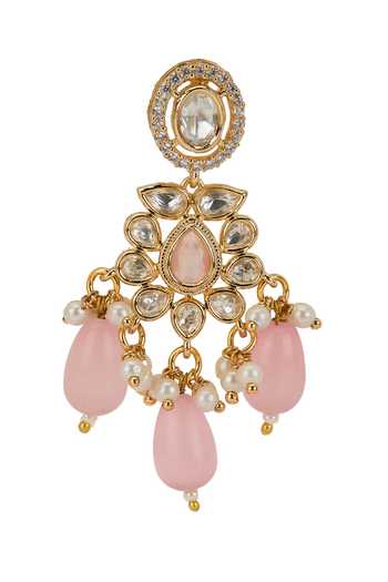 Shop Nazaakat By Samara Singh Gold Plated Pastel Stone Drop Embellished Necklace Set Online at Aza Fashions Shop_Nazaakat By Samara Singh_Gold Plated Pastel Stone Drop Embellished Necklace Set _Online_at_Aza_Fashions
