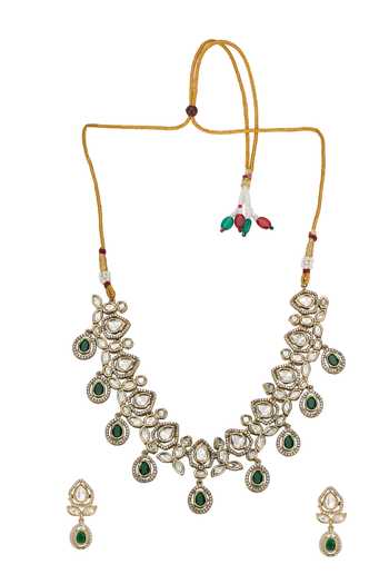 Nazaakat By Samara Singh Stone Embellished Choker Necklace Set