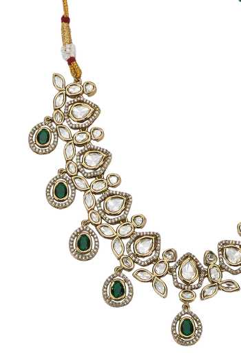 Nazaakat By Samara Singh Gold Plated Stone Embellished Choker Necklace Set at Aza Fashions Nazaakat By Samara Singh_Gold Plated Stone Embellished Choker Necklace Set _at_Aza_Fashions