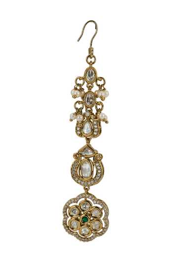 Nazaakat By Samara Singh Gold Plated Floral Embellished Choker Necklace Set Online at Aza Fashions Nazaakat By Samara Singh_Gold Plated Floral Embellished Choker Necklace Set _Online_at_Aza_Fashions