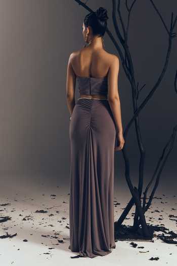 Tisharth By Shivani Jewelled Corset & Ruched Skirt Set 