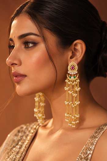 Queens Jewels Petal Chandelier Earrings 
