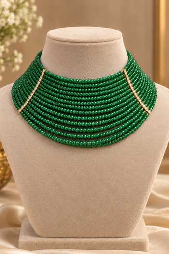 Queens Jewels Emerald Multi-Strand Necklace 