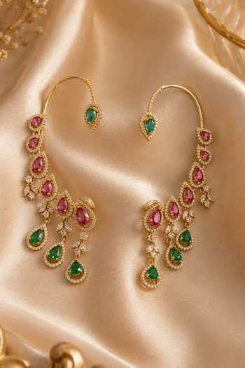 Queens Jewels American Diamond Ear Cuffs 