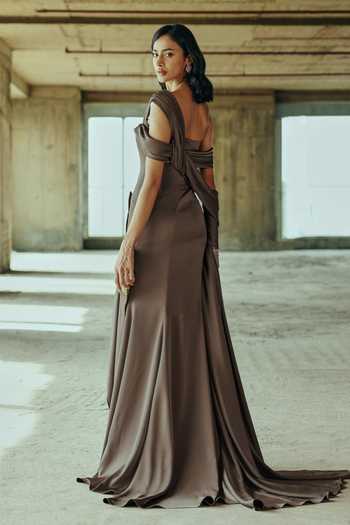 Supria Munjal Draped Petal Gown 