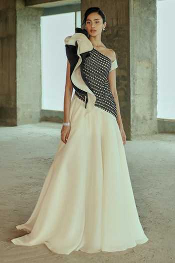 Supria Munjal Petal Cascade Gown 