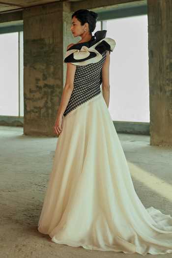 Supria Munjal Petal Cascade Gown 
