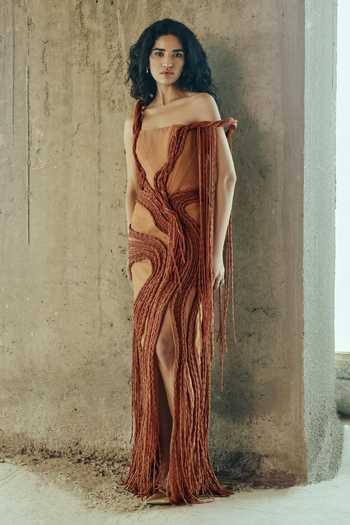 Supria Munjal Knotted Draped Dress 