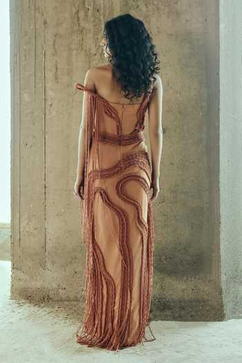 Supria Munjal Knotted Draped Dress 