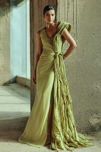 Supria Munjal Entwined Draped Gown 
