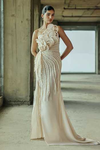 Supria Munjal Layered Petal Gown 