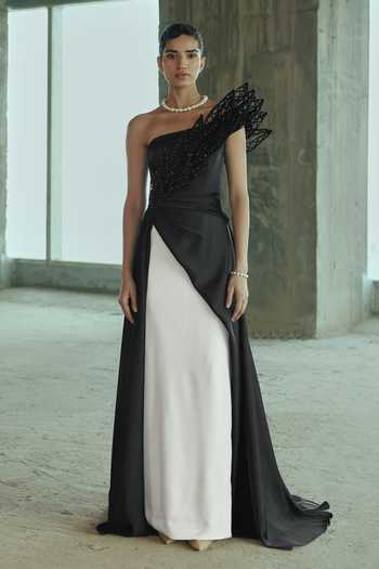 Supria Munjal Embellished Asymmetrical Gown 