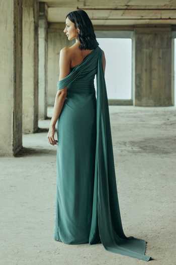 Supria Munjal Corset Draped Gown 