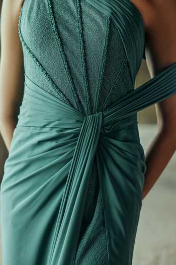 Buy Supria Munjal Blue Crepe One Shoulder Corset Draped Gown Online at Aza Fashions Buy_Supria Munjal_Blue Crepe One Shoulder Corset Draped Gown _Online_at_Aza_Fashions