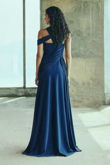 Supria Munjal Gathered Draped Gown 