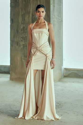 Supria Munjal Draped Halter Dress 