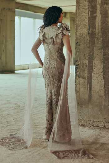 Supria Munjal Embellished Draped Gown 