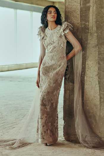 Supria Munjal Embellished Draped Gown 