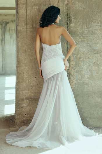 Supria Munjal Draped Mermaid Gown 