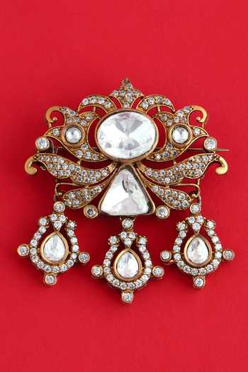 Modarta Crystal Collar Pin Brooch 