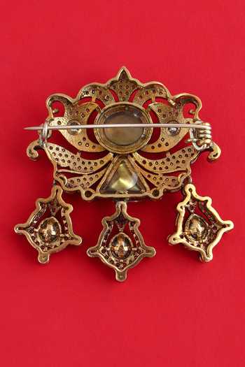 Modarta Crystal Collar Pin Brooch 