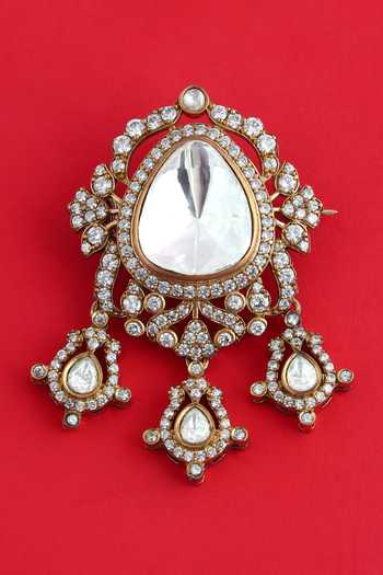 Modarta Teardrop Crystal Pendant Brooch Pin 