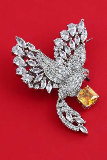 Modarta Peacock Crystal Lapel Brooch 