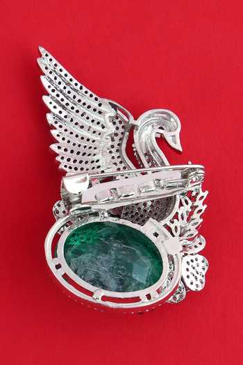 Modarta Swan Crystal Ring Brooch 