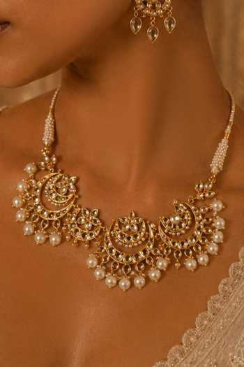 Zariin Bahaar Mirror Work Necklace 