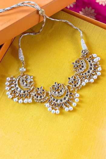 Zariin Bahaar Mirror Work Necklace 