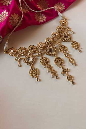 Zariin Chandni Draped Embellished Necklace 