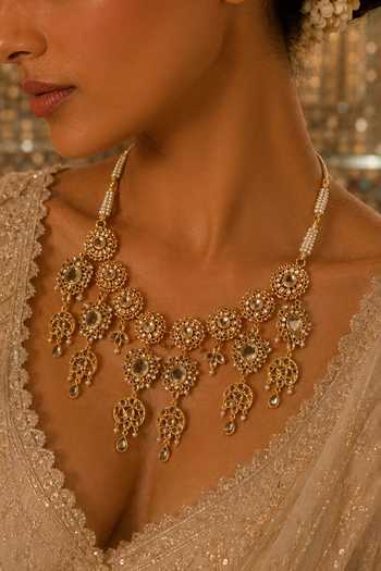 Zariin Chandni Draped Embellished Necklace 