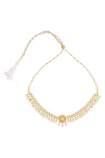 Zariin White Sitara Mirror Polki Necklace Online at Aza Fashions Zariin_White Sitara Mirror Polki Necklace _Online_at_Aza_Fashions