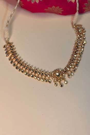 Zariin Sitara Mirror Polki Necklace 